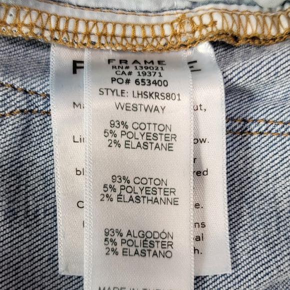 Frame Le High Raw Hem Stretch Skinny Jeans, Sz 30 - Picture 8 of 8